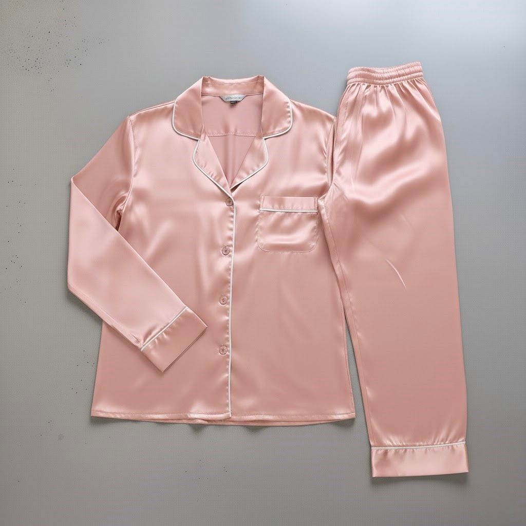 Button Down Silk - Tea Pink
