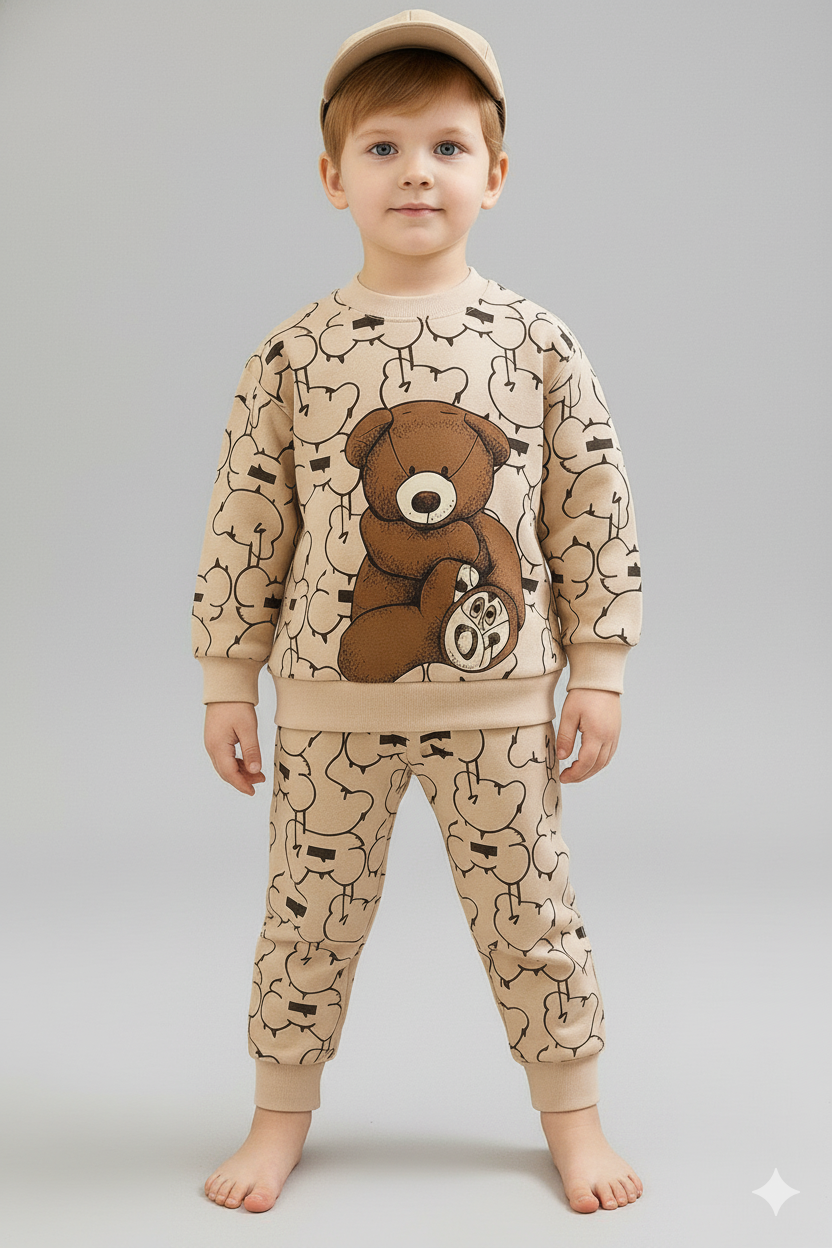 Winter Kids Pajama Suit - Cute Bear