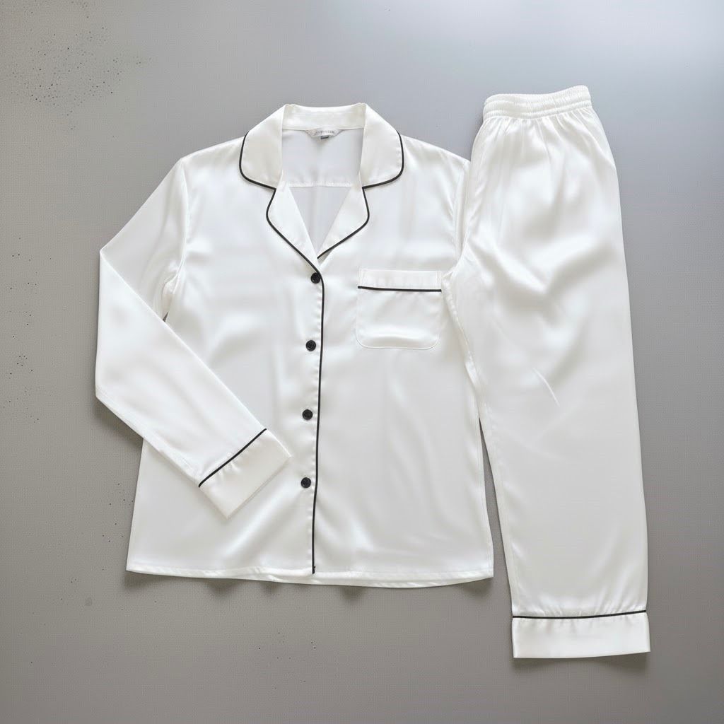 Button Down Silk - White